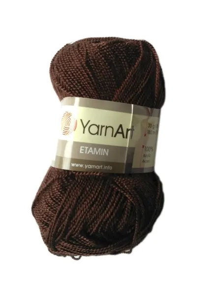 30g włóczka 100% akryl YarnArt Etamin brąz 440
