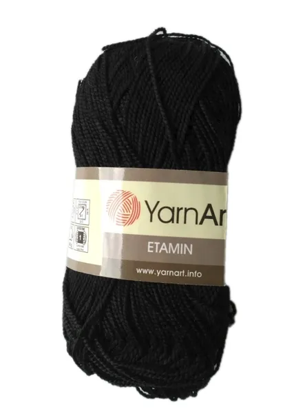 30g włóczka 100% akryl YarnArt Etamin czarny 422