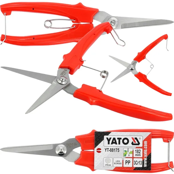 sekator-nozycowy-yato-182mm-z-blokada-otwarcia-do-ciecia-pedow-kwiatow-zawiera-baterie-nie