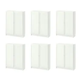 6-szt-regal-billy-oxberg-z-drzwiami-bialy-80x30x106-cm