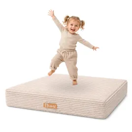 trampolina-dla-dzieci-flumi-miekki-materac-do-skakania-bezowa