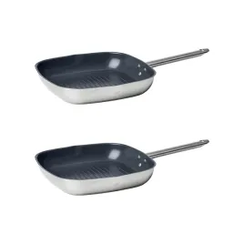 2-szt-patelnia-grillowa-28x28-cm-stal-nierdzewna-powloka-nieprzywierajaca