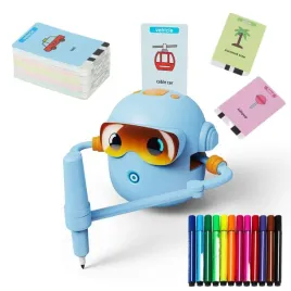 zabawka-interaktywna-robot-uczacy-rysowania-100-kart-12-kolorowych-markerow