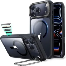 esr-hybrid-magnetic-case-etui-magsafe-do-iphone-17-pro-stojak-tytan-czarny