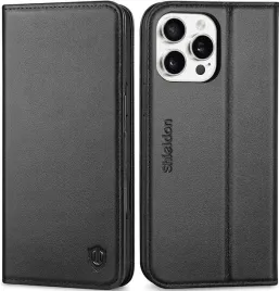 shieldon-naturalne-etui-skorzane-do-iphone-16-pro-max-rfid-z-klapka-czarny