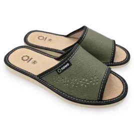 kapcie-damskie-skorzane-pantofle-domowe-lekkie-i-wygodne-oliwkowe-nowo