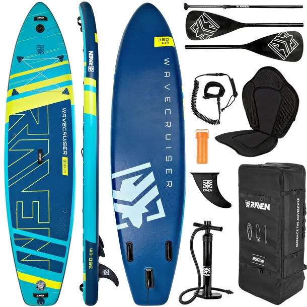 Deska SUP RAVEN WaveCruiser 350cm z siedziskiem kajakowym i uchwytem GoPro