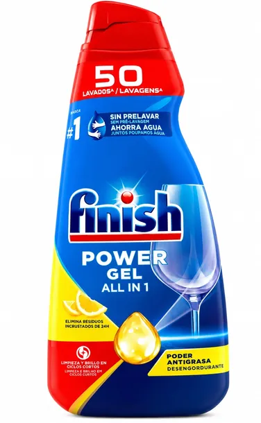 Finish All-in-1 Power Max Żel do Zmywarki Lemon 1L