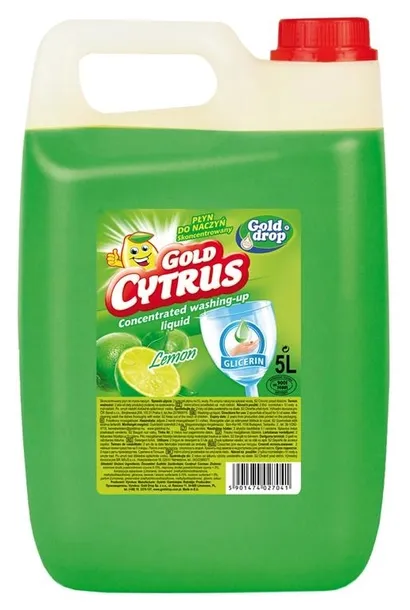 Gold cytrus Płyn do mycia naczyń z gliceryną 5l
