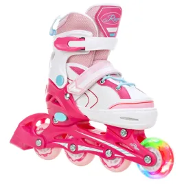 rolki-regulowane-raven-lia-pink-30-33-kolko-led