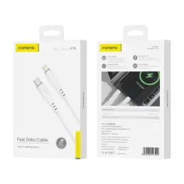 foneng-kabel-x75-usb-c-lightning-pd-27w-1m-bialy