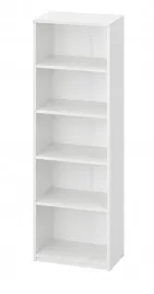 regal-na-ksiazki-155x45x30-cm-5-poziomow-do-biura-lub-salonu-bialy
