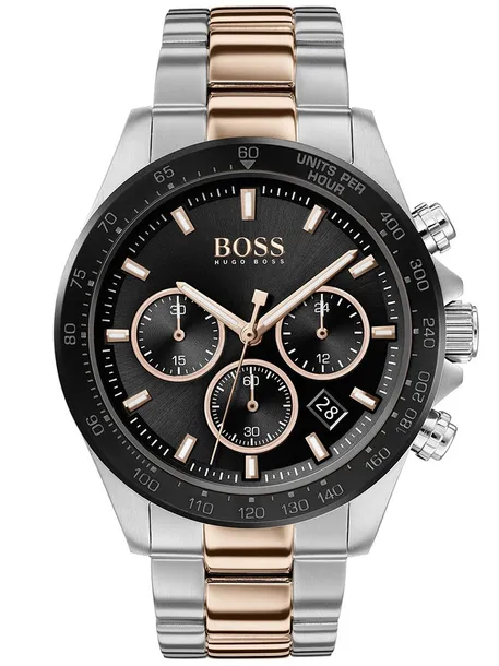 ZEGAREK MĘSKI Hugo Boss 1513757 Hero Złoty Datownik WR50 Stalowy 43 mm