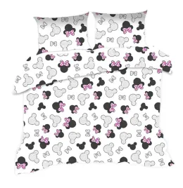 posciel-bawelniana-160x200-myszka-biala-czarna-rozowe-kokardki-kids