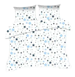 posciel-bawelniana-160x200-gwiazdki-biala-niebieska-kids