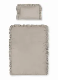 posciel-bawelniana-100x135-taupe-dziecieca-jednobarwna-z-falbanka-pure