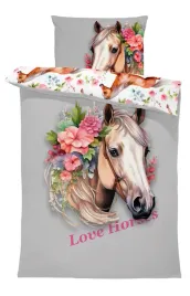 posciel-konie-love-horses-140x200-bawelniana-posciel-z-koniem-i-kwiatami