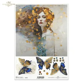 papier-ryzowykobieta-motyledecoupage-a4-itd-r2400