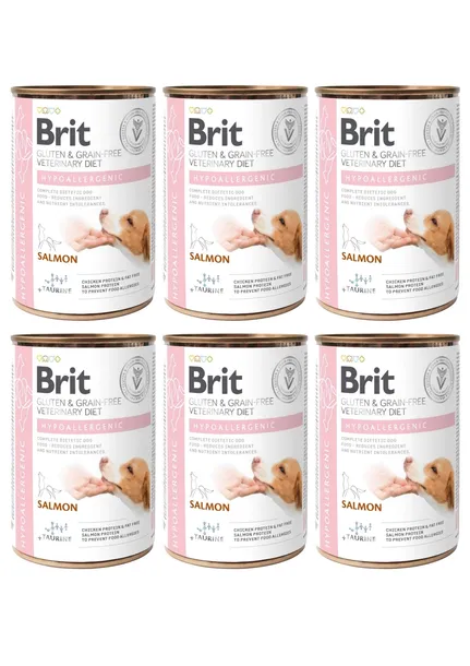 Brit Veterinary Diet Dog Hypoallergenic, łosoś, 6 x 400g