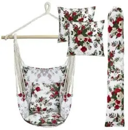 podwieszany-fotel-hustawka-blumen-poduszki-bialy-czerwony-kwiaty-120x100