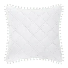 poszewka-z-pomponami-45x45-biala-pompony-romby