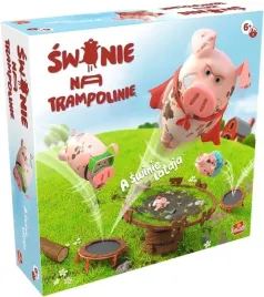 swinie-na-trampolinie