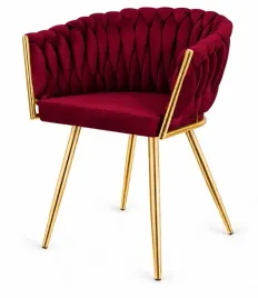 krzeslo-plecione-lugano-fotel-treccia-burgundy-velvet-gold-lugano