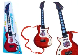 gitara-elektryczna-instrument-dla-dzieci-swiatla-melodie-czerwona-lean-toys