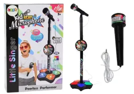mikrofon-ze-statywem-dla-dzieci-karaoke-regulowany-swiatla-czarny-lean-toys