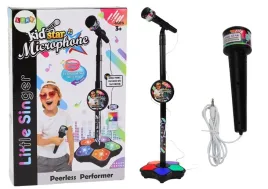 mikrofon-ze-statywem-dla-dzieci-karaoke-regulowany-swiatla-czarny-lean-toys