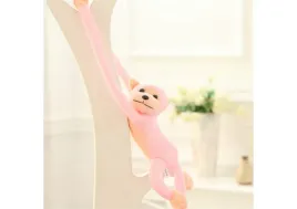 maskotka-pluszowa-malpka-z-dzwiekiem-rozowa-60-cm-lean-toys