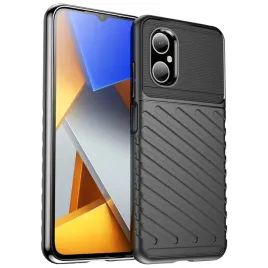 thunder-case-etui-xiaomi-poco-m4-5g-silikonowy-pancerny-pokrowiec-czarne