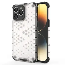honeycomb-etui-iphone-14-pro-pancerny-hybrydowy-pokrowiec-przezroczyste