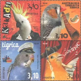 chorwacja-2015-mnh-xf-sc940-ptaki-papugi