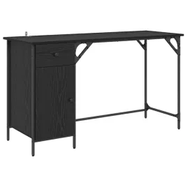 biurko-komputerowe-z-szuflada-czarny-dab-131-x-48-x-75-cm