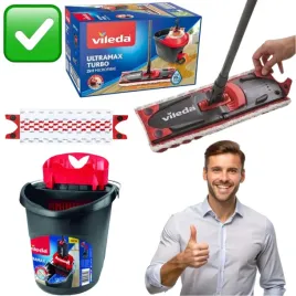2x-mop-plaski-vileda-obrotowy-ultramax-easy-wring-clean-turbo-wiadro