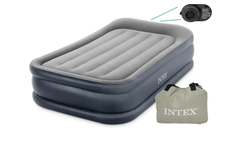 INTEX 64132 ND DMUCHANY MATERAC POMPKA 99x191x42cm
