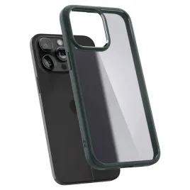 etui-spigen-ultra-hybrid-na-iphone-15-pro-max-ciemnozielone
