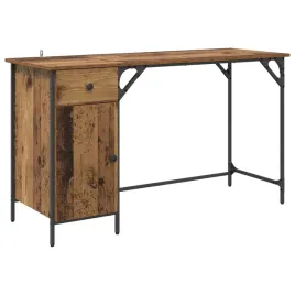biurko-komputerowe-z-szuflada-stare-drewno-131-x-48-x-75-cm