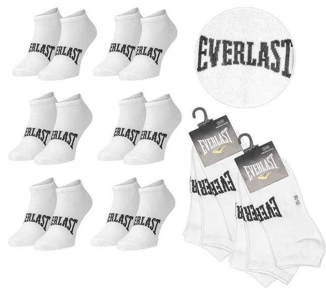 EVERLAST skarpety stopki 6PAK r. 43/46 białe