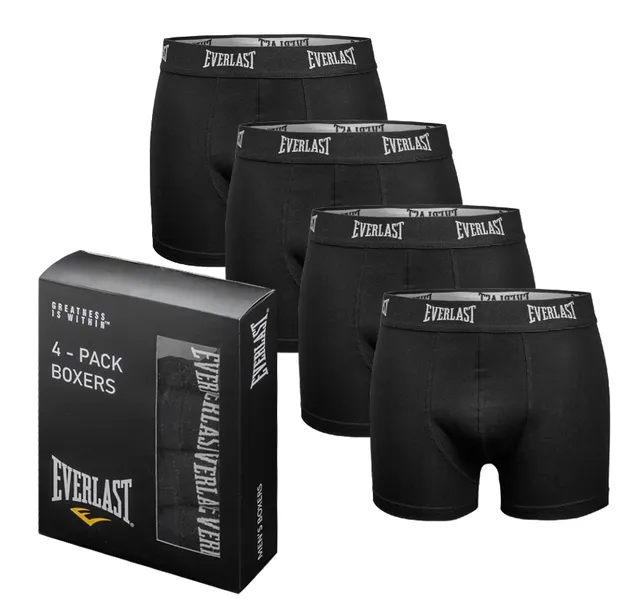 EVERLAST bokserki męskie bawełniane 4PAK r. XL czarne