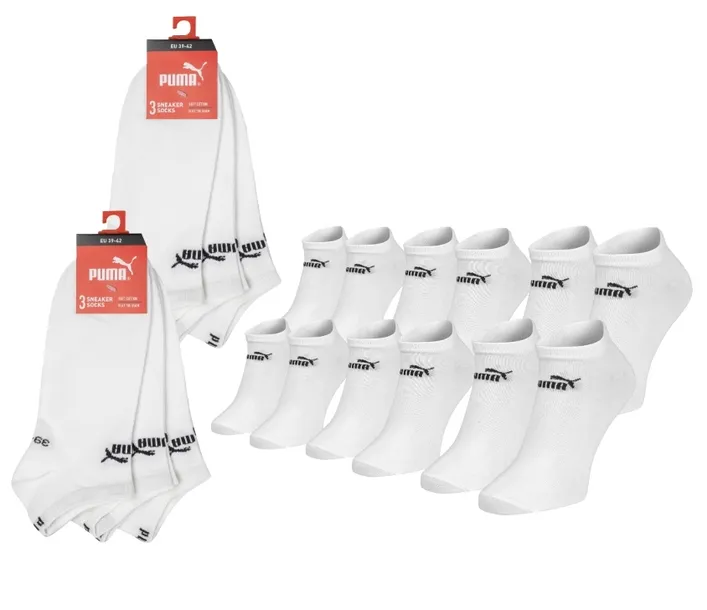 PUMA Skarpety stopki 6PAK r. 43/46 białe