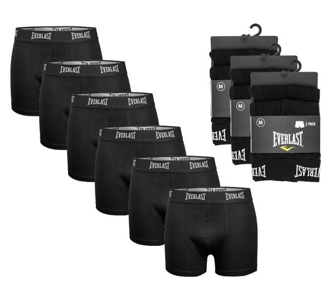 EVERLAST bokserki męskie bawełniane 6PAK r. XL czarne
