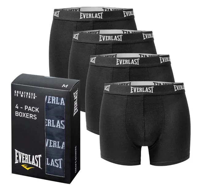 EVERLAST bokserki męskie bawełniane 4PAK r. L czarne