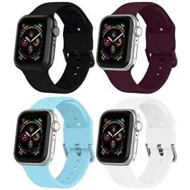 4x-pasek-do-zegarka-apple-iwatch-6-5-4-3-2-1-38-40-42-44mm-miekki-silikon