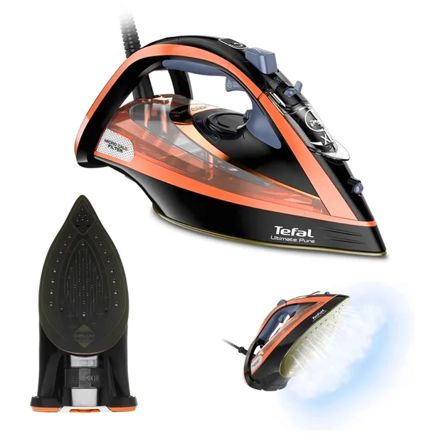 Żelazko parowe Tefal Ultimate Pure FV9845 3200W Blokada kapania AUTO OFF