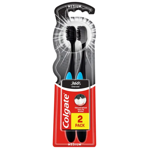 Colgate szczot 360 Black Duopack - Średnia
