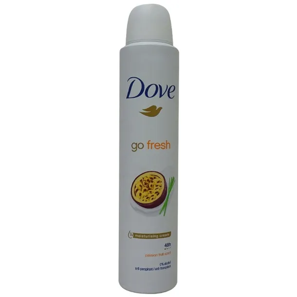 Dove Antyperspirant w spray'u Go Fresh Passion Fruit 200ml = 250ml