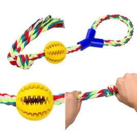 pilka-na-przysmaki-dla-psa-z-szarpakiem-ropy-38cm-zolta-uniq-pets