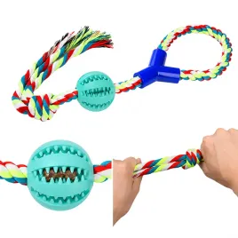 pilka-na-przysmaki-dla-psa-z-szarpakiem-ropy-38cm-zielona-uniq-pets